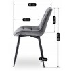 Mebel Elite Стул Chris, серый, велюровый, ME.CHRIS/P/CZ/V/K - Home Club, изображение 10
