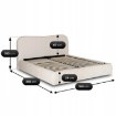 Mebel Elite Кровать 140x200 Bristol с ящиком для вещей, кремового цвета, из ткани букле, ME.BRISTOL/140/KR/TB/LOZZPOJ - Home Club, изображение 13