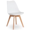 Mebel Elite Стул Scandi, белый/дуб, экокожа, ME.SCANDI/B/D/PL/K - Home Club