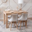 Mebel Elite Стул Scandi, белый/дуб, экокожа, ME.SCANDI/B/D/PL/K - Home Club, изображение 3