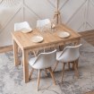 Mebel Elite Стул Scandi, белый/дуб, экокожа, ME.SCANDI/B/D/PL/K - Home Club, изображение 4