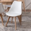 Mebel Elite Стул Scandi, белый/дуб, экокожа, ME.SCANDI/B/D/PL/K - Home Club, изображение 5