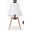 Mebel Elite Стул Scandi, белый/дуб, экокожа, ME.SCANDI/B/D/PL/K - Home Club, изображение 9