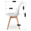 Mebel Elite Стул Scandi, белый/дуб, экокожа, ME.SCANDI/B/D/PL/K - Home Club, изображение 10