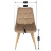 Mebel Elite Стул Rodri, бежевый, велюровый, ME.RODRI/BZ/D/V/K - Home Club, изображение 6