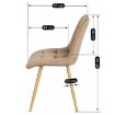 Mebel Elite Стул Rodri, бежевый, велюровый, ME.RODRI/BZ/D/V/K - Home Club, изображение 7
