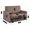 Mebel Elite Комплект із 2 двомісних крісел для сну Milan 2, бежевий, PPHUE.MAJA2/POLARIS4/Z2/FW - Home Club, зображення 11