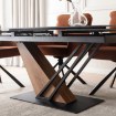 Mebel Elite Раздвижной керамический стол Rex, 160–220 см, черный мрамор/орех, ME.REX/CZ/S - Home Club, изображение 6