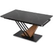 Mebel Elite Раздвижной керамический стол Rex, 160–220 см, черный мрамор/орех, ME.REX/CZ/S - Home Club, изображение 8