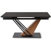 Mebel Elite Раздвижной керамический стол Rex, 160–220 см, черный мрамор/орех, ME.REX/CZ/S - Home Club, изображение 9