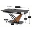 Mebel Elite Раздвижной керамический стол Rex, 160–220 см, черный мрамор/орех, ME.REX/CZ/S - Home Club, изображение 10
