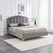 Mebel Elite Ліжко 160x200 Gemini, сіре, велюрове, ME.GEMINI/160/P/V/LOZ - Home Club, зображення 2