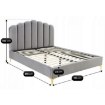 Mebel Elite Ліжко 160x200 Gemini, сіре, велюрове, ME.GEMINI/160/P/V/LOZ - Home Club, зображення 3
