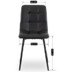 Mebel Elite Стул Dalvin, чёрный, экокожа, ME.DALVIN/CZ/E/K - Home Club, изображение 9