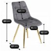 Mebel Elite Стілець Caro сірий велюровий, ME.CARO/P/ZL/V/K - Home Club, зображення 9