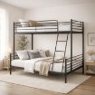 Mebel Elite Двоярусне ліжко Tres 90x200 для підлітків, чорне, 2-в-1, ME.TRES/90/120/CZ/LOZP - Home Club, зображення 2
