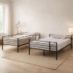 Mebel Elite Двоярусне ліжко Tres 90x200 для підлітків, чорне, 2-в-1, ME.TRES/90/120/CZ/LOZP - Home Club, зображення 3