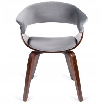 Mebel Elite Стул Gary, велюровый, серый/орех, ME.GARY/P/O/DG/V/K - Home Club