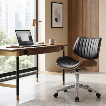 Mebel Elite Обертове крісло Teksas, чорне, екошкіра, ME.TEKSAS/CZ/DG/E/FO - Home Club