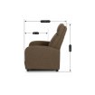 Mebel Elite Розкладне крісло Danny, коричневе, ME.DANNY2/BR/T/FW - Home Club, зображення 16