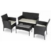 Mebel Elite Комплект садовой мебели Missisipi, чёрный/бежевый, ME.MISSISIPI/CZ/RT/OGR/ZES - Home Club, изображение 4