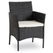 Mebel Elite Комплект садовой мебели Missisipi, чёрный/бежевый, ME.MISSISIPI/CZ/RT/OGR/ZES - Home Club, изображение 6