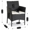 Mebel Elite Комплект садовой мебели Missisipi, чёрный/бежевый, ME.MISSISIPI/CZ/RT/OGR/ZES - Home Club, изображение 12