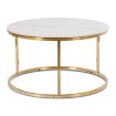 Mebel Elite Кавовий столик Venice, білий мармур/золотий, ME.VENICE/BM/ZL/L - Home Club