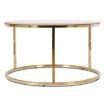 Mebel Elite Кавовий столик Venice, білий мармур/золотий, ME.VENICE/BM/ZL/L - Home Club, зображення 3