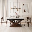 Mebel Elite Стол Alicante, керамический, раскладной, 160–200 см, белый мрамор/орех, ME.ALICANTE/B/O/S160-200 - Home Club, изображение 4