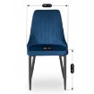 Mebel Elite Стул Bari, темно-синий, велюровый, ME.BARI/GR/V/K - Home Club, изображение 12