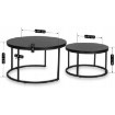 Mebel Elite Набор столиков Manu Max, черный, ME.MAXMANU/CZ/L - Home Club, изображение 10