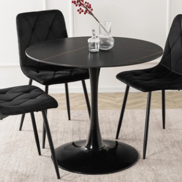 Mebel Elite Стол Sander, керамический, 89 см, черный, ME.SANDER/CZ/S - Home Club
