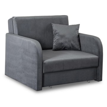Mebel Elite Одноместное кресло-кровать Vero, серого цвета, PPHUE.BASIA1/PAROS6/FW - Home Club