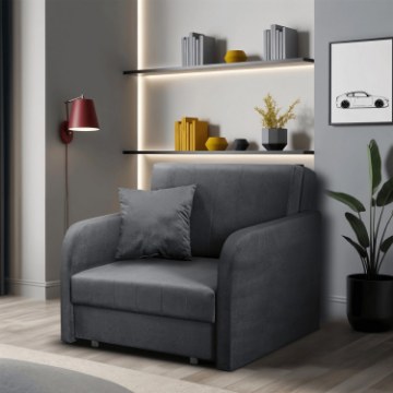 Mebel Elite Одноместное кресло-кровать Vero, серого цвета, PPHUE.BASIA1/PAROS6/FW - Home Club