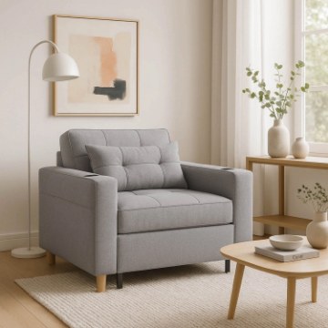Mebel Elite Раскладной кресло Solor, серый, ME.SOLOR/P/T/FW - Home Club