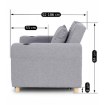 Mebel Elite Розкладне крісло Solor, сіре, ME.SOLOR/P/T/FW - Home Club, зображення 11