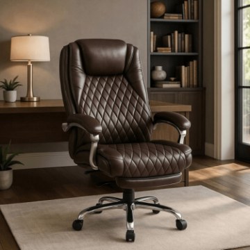 Mebel Elite Обертове крісло Giorgio з функцією масажу та підігріву, коричневе, ME.GIORGIO/BR/E/FO - Home Club
