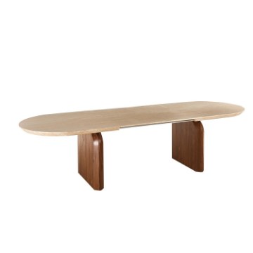 Mebel Elite Стол Dante, раскладной, 200–300 см, травертин/орех, ME.DANTE/TRAW/O/S - Home Club