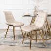 Mebel Elite Стілець Caro кремового кольору з велюру, ME.CARO/KR/ZL/V/K - Home Club, зображення 4