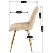 Mebel Elite Стілець Caro кремового кольору з велюру, ME.CARO/KR/ZL/V/K - Home Club, зображення 11