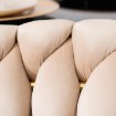 Mebel Elite Стілець Capi кремового кольору, плетений, велюровий, ME.CAPI/KR/ZL/V/K - Home Club, зображення 6