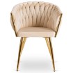 Mebel Elite Стілець Capi кремового кольору, плетений, велюровий, ME.CAPI/KR/ZL/V/K - Home Club, зображення 7