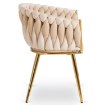 Mebel Elite Стілець Capi кремового кольору, плетений, велюровий, ME.CAPI/KR/ZL/V/K - Home Club, зображення 8