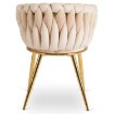 Mebel Elite Стілець Capi кремового кольору, плетений, велюровий, ME.CAPI/KR/ZL/V/K - Home Club, зображення 9