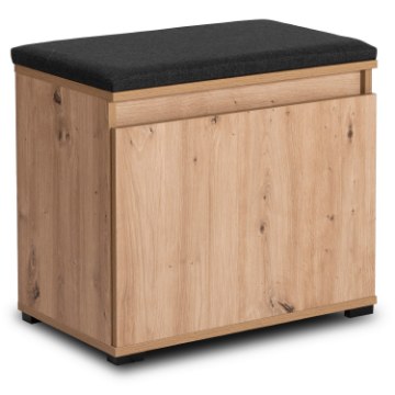 Mebel Elite Шкафчик для обуви Modena 60 см, дуб Artisan/графит, W.MODENA/120/DA/SZAFK - Home Club