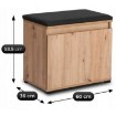 Mebel Elite Шкафчик для обуви Modena 60 см, дуб Artisan/графит, W.MODENA/120/DA/SZAFK - Home Club, изображение 5