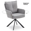 Mebel Elite Обертове крісло City, сіре, з вельвету, ME.CITY/P/SZTR/K - Home Club