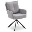 Mebel Elite Обертове крісло City, сіре, з вельвету, ME.CITY/P/SZTR/K - Home Club, зображення 3