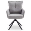 Mebel Elite Обертове крісло City, сіре, з вельвету, ME.CITY/P/SZTR/K - Home Club, зображення 4